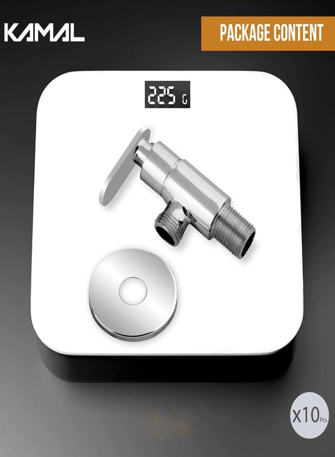 KAMAL Angle Valve - Galaxy | Leak-Proof Tap for Geyser Basin & Toilet | Wall Mounted Angle Cock with Wall Flange | Quarter Turn Movement Faucet for Bathroom & Kitchen Fittings - Image 5